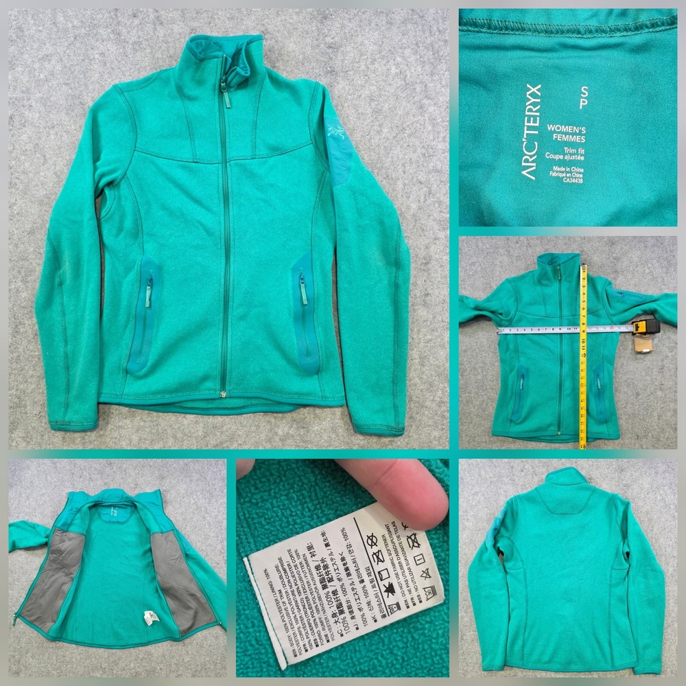 Arc'teryx Fleece Covert Cardigan Jacket Womens Small Green Full Zip Outdoor